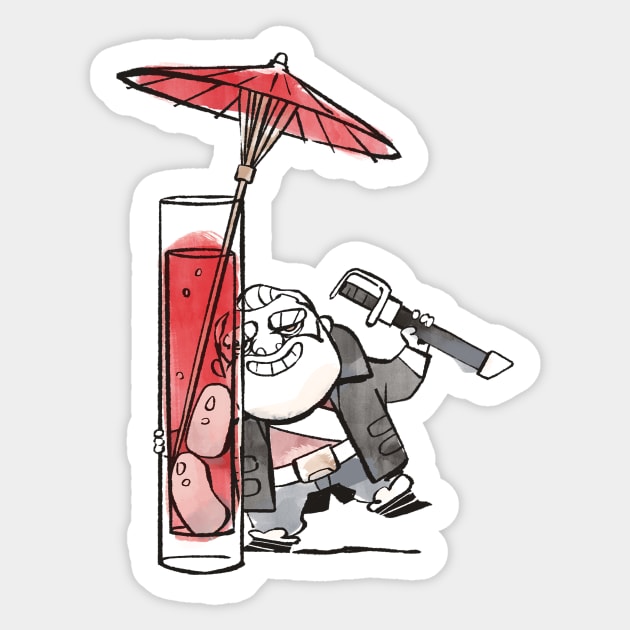 Small dude cocktail Sticker by Arkel88